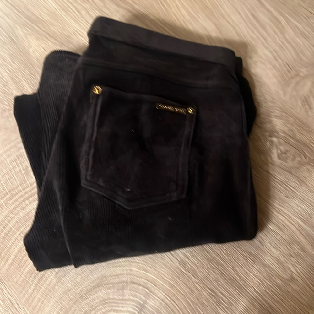 Michael Kors black stretch corduroy leggings